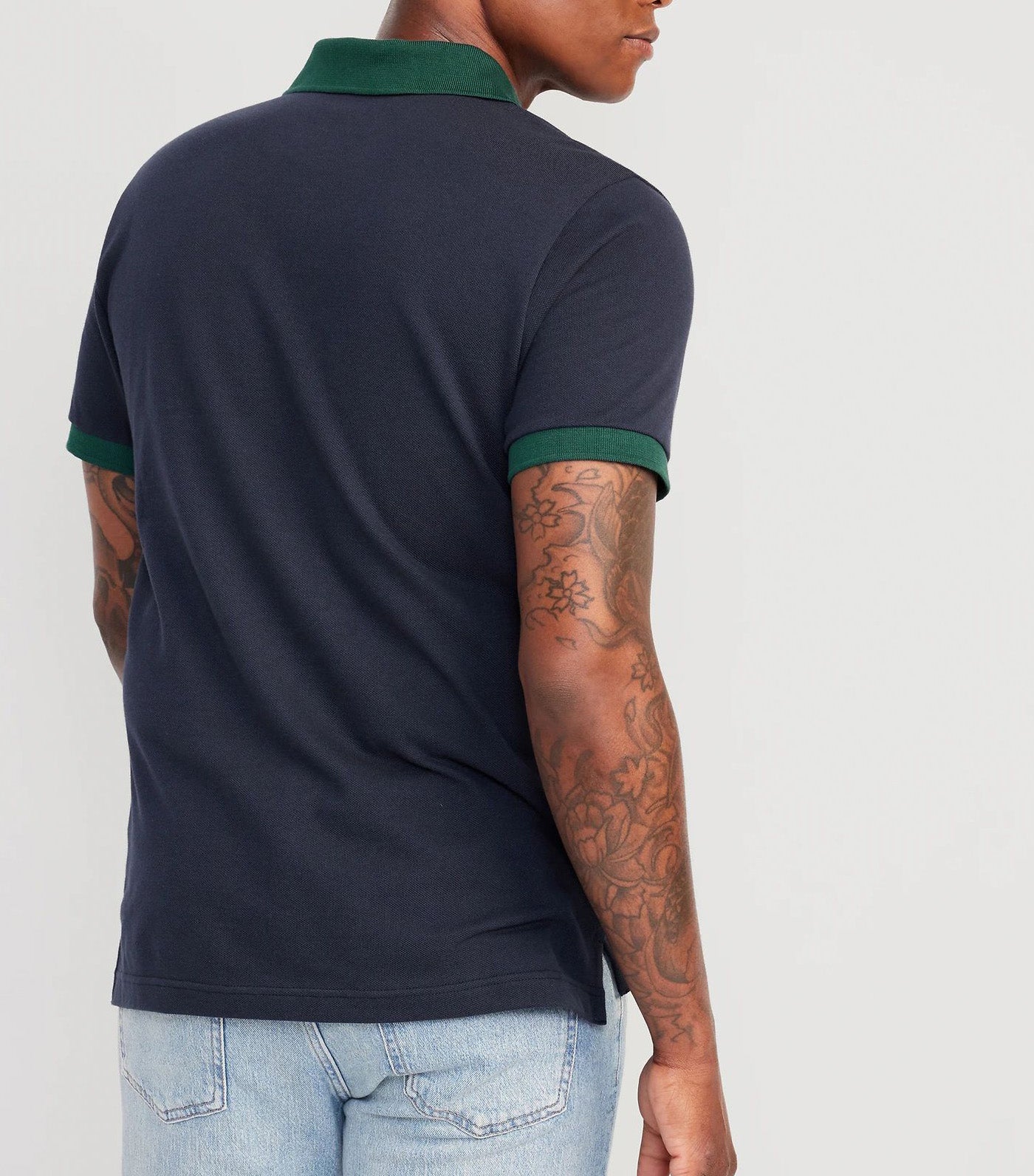 Classic Fit Pique Polo for Men In The Navy