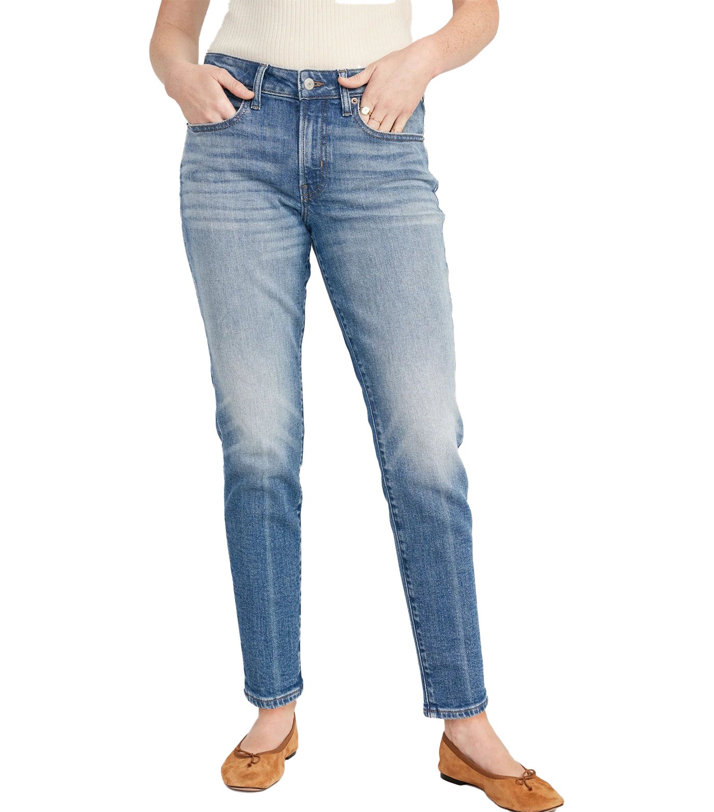 Mid-Rise OG Straight Ankle Jeans for Women Cher