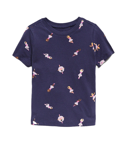 Short-Sleeve Printed T-Shirt for Toddler Girls Ballerina