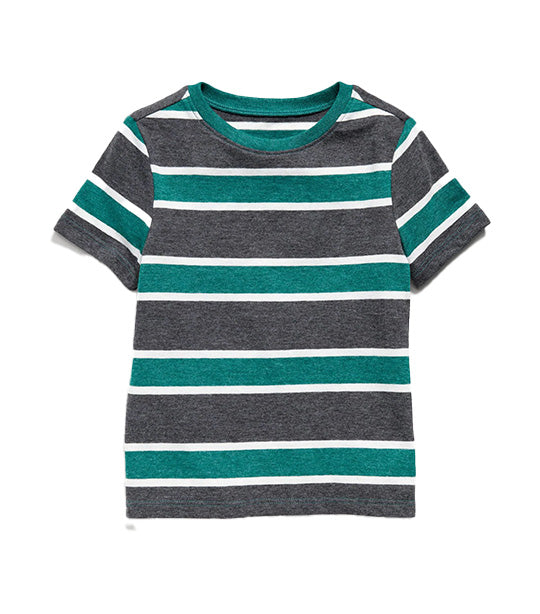 Unisex Printed T-Shirt for Toddler Grey Stripe