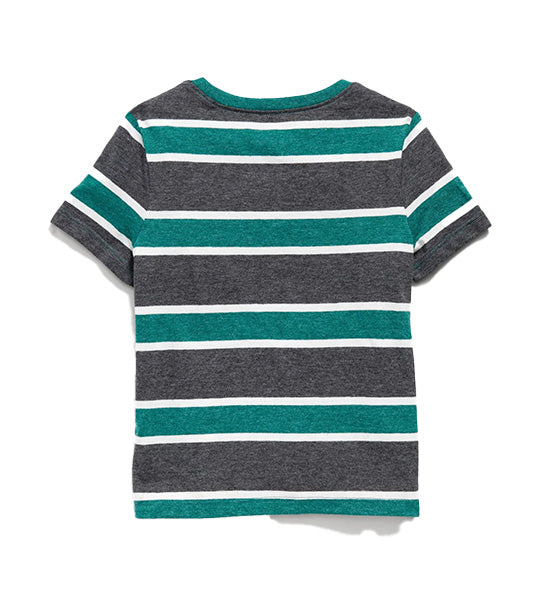 Unisex Printed T-Shirt for Toddler Grey Stripe