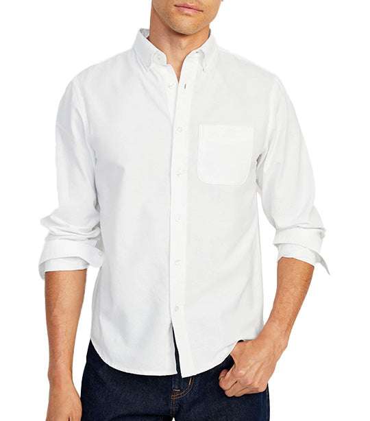 Regular-Fit Non-Stretch Everyday Oxford Shirt for Men Bright White