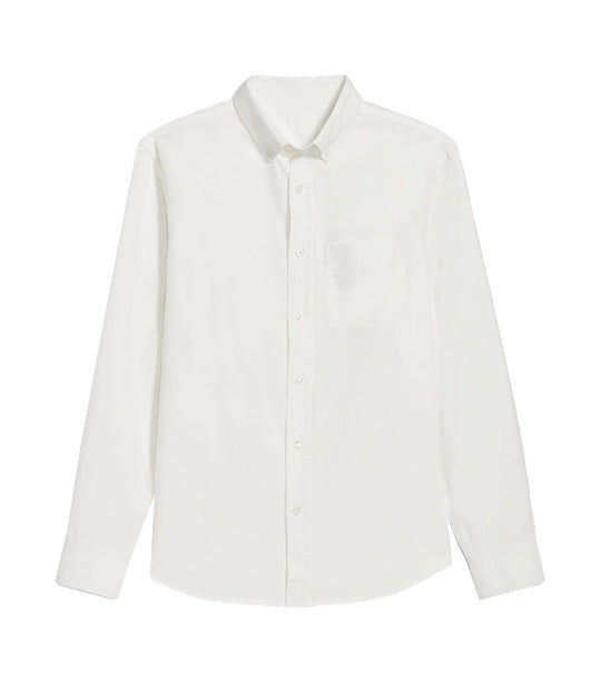 Regular-Fit Non-Stretch Everyday Oxford Shirt for Men Bright White