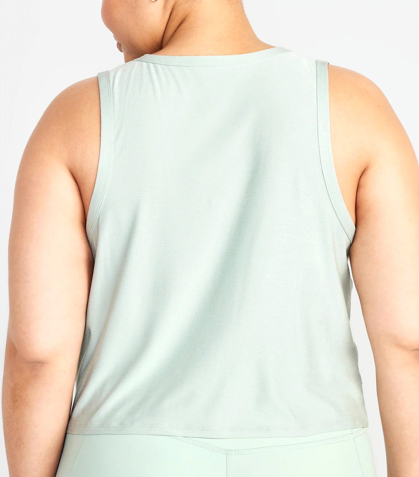 Cloud 94 Soft Sleeveless Twist-Front Cropped Top for Women Briny Water