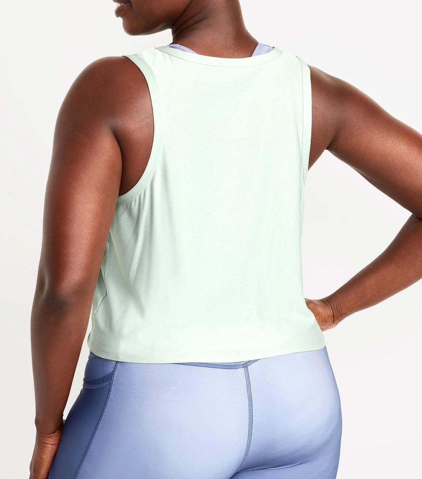 Cloud 94 Soft Sleeveless Twist-Front Cropped Top for Women Briny Water