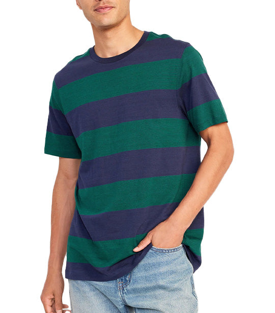 Crew-Neck T-Shirt for Men Piercing Emerald