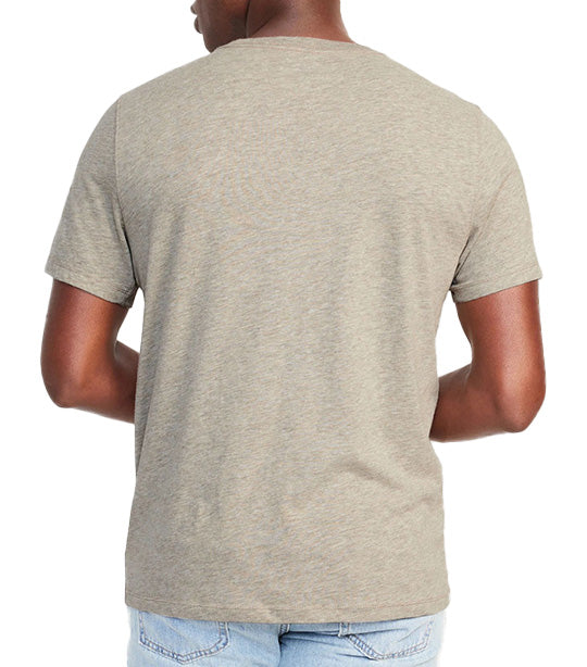Soft-Washed Crew-Neck T-Shirt for Men Bros Oatmeal B0285