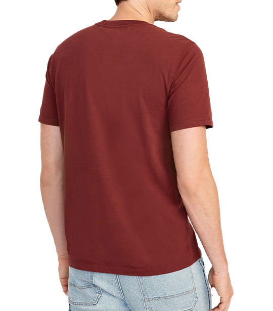 Soft-Washed Crew-Neck T-Shirt for Men Maroon Your Day