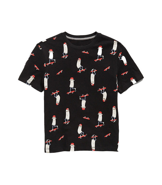 Softest Printed Crew-Neck T-Shirt for Boys Ghost