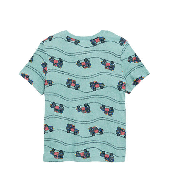 Unisex Printed T-Shirt for Toddler Blue Truck