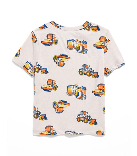 Unisex Printed T-Shirt for Toddler New Construction