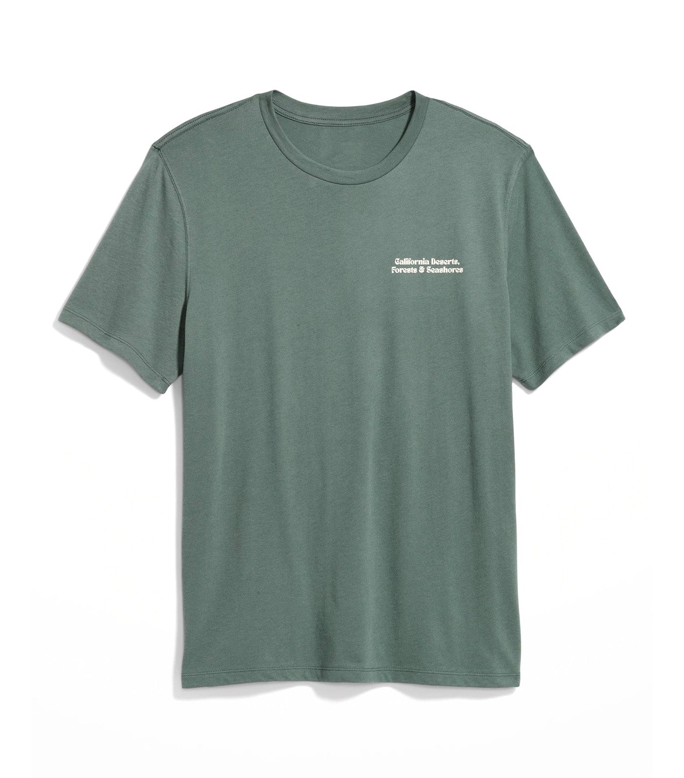 Soft-Washed Graphic T-Shirt for Men Terrestrial Green