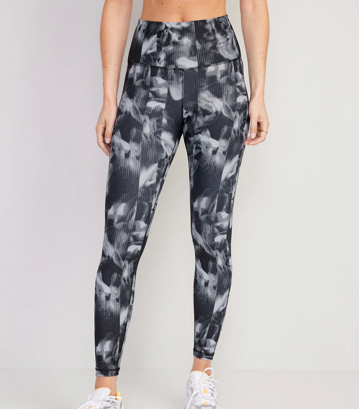 Gray floral leggings sale