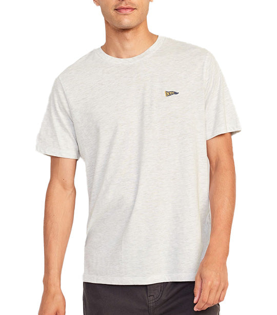 Soft-Washed Crew-Neck T-Shirt for Men O.N. White Heather