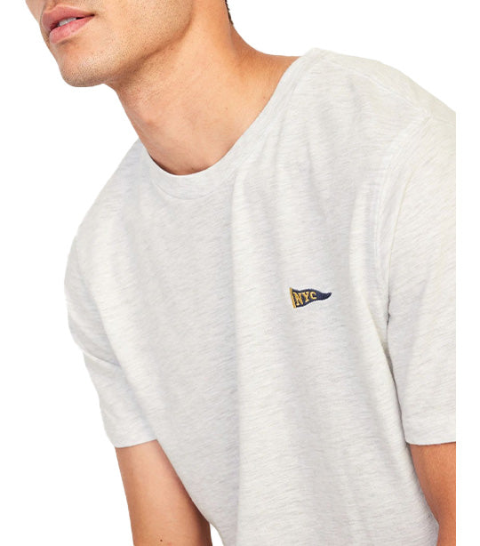 Soft-Washed Crew-Neck T-Shirt for Men O.N. White Heather