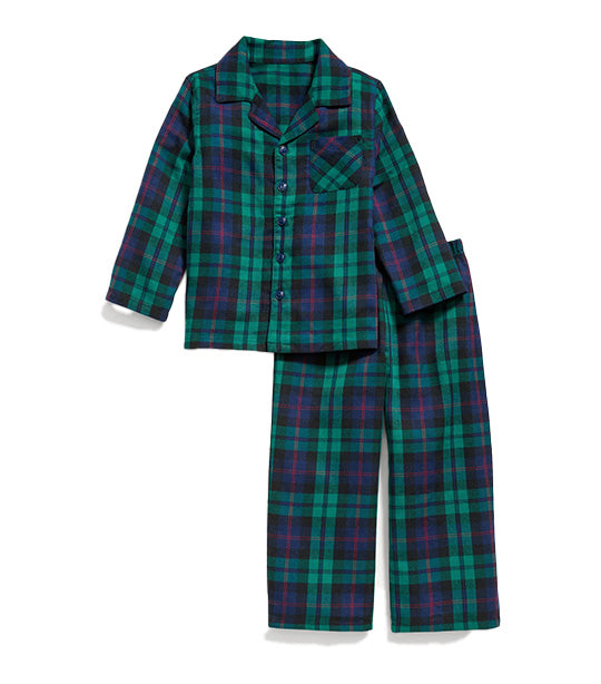 Unisex Pajama Set for Toddler and Baby Black Watch