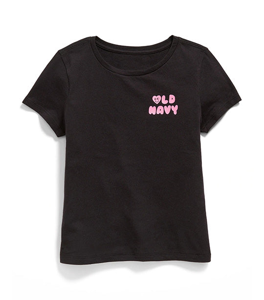 Short-Sleeve Logo-Graphic T-Shirt for Girls Black Jack