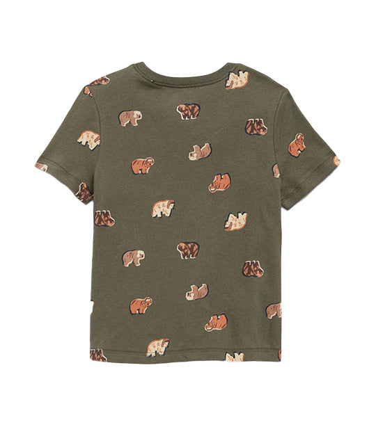 Unisex Printed Short-Sleeve T-Shirt for Toddler Bears 1