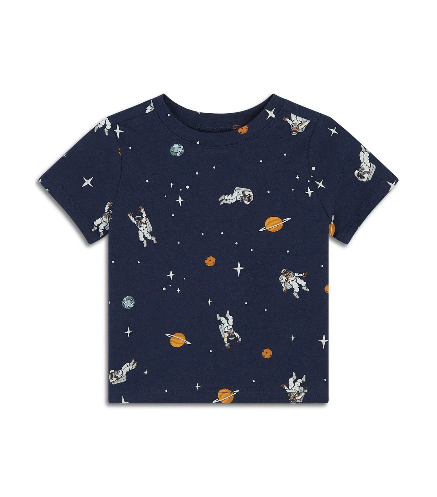 Unisex Crew-Neck Printed T-Shirt for Toddler - Deep Space Blue