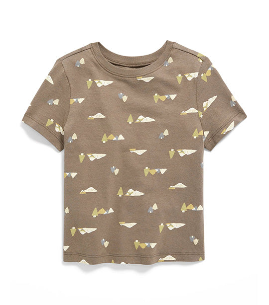 Unisex Printed Short-Sleeve T-Shirt for Toddler Mountain Taupe