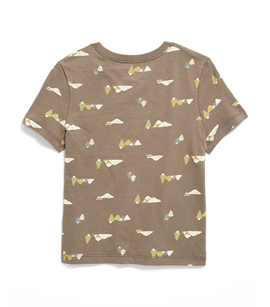 Unisex Printed Short-Sleeve T-Shirt for Toddler Mountain Taupe