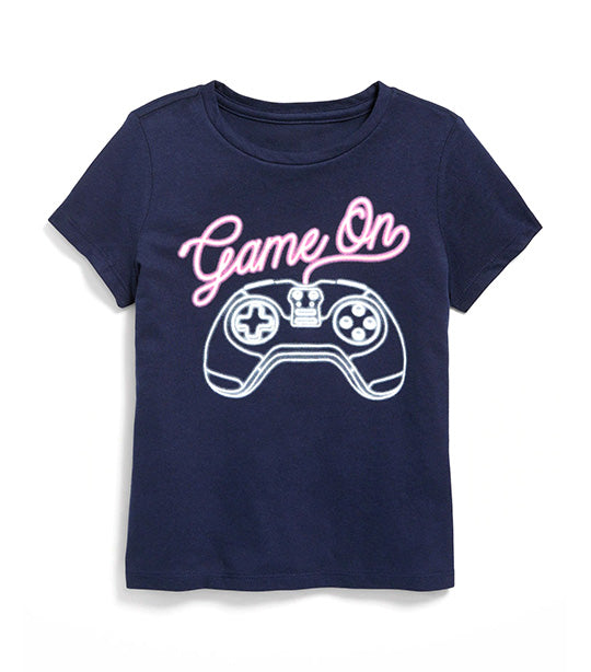 Short-Sleeve Graphic T-Shirt for Girls In The Navy