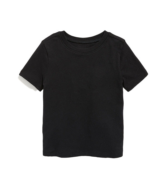 Plain black 2025 t shirt toddler