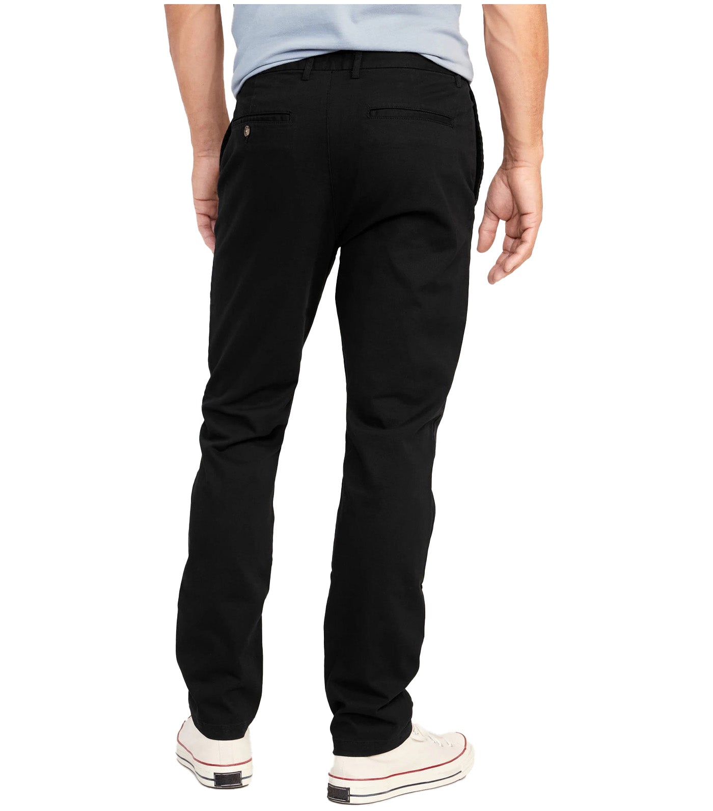 Slim Built-In Flex Rotation Chino Pants for Men Black Jack
