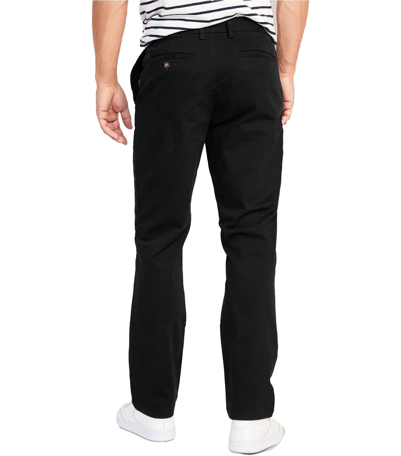Straight Built-In Flex Rotation Chino Pants for Men Black Jack