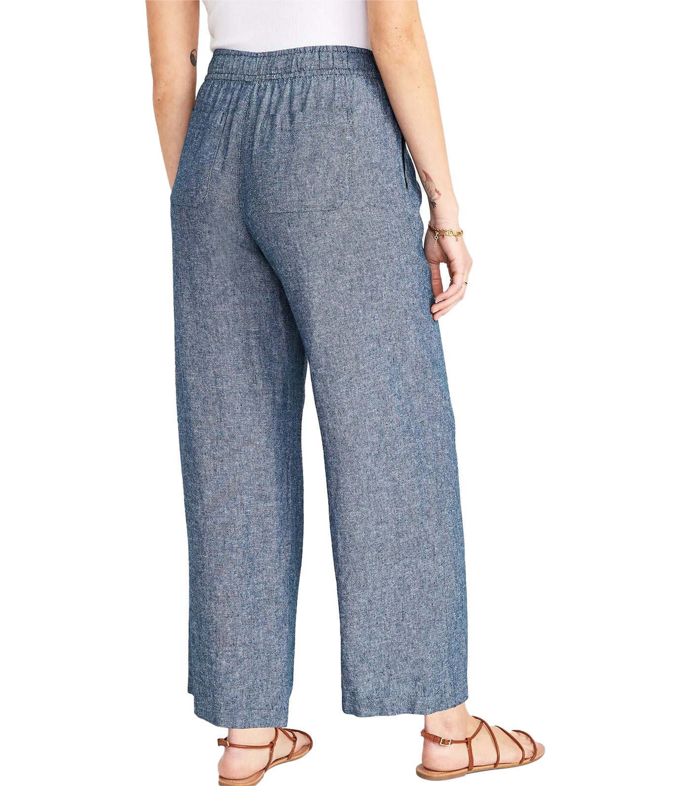 Old navy hot sale chambray pants