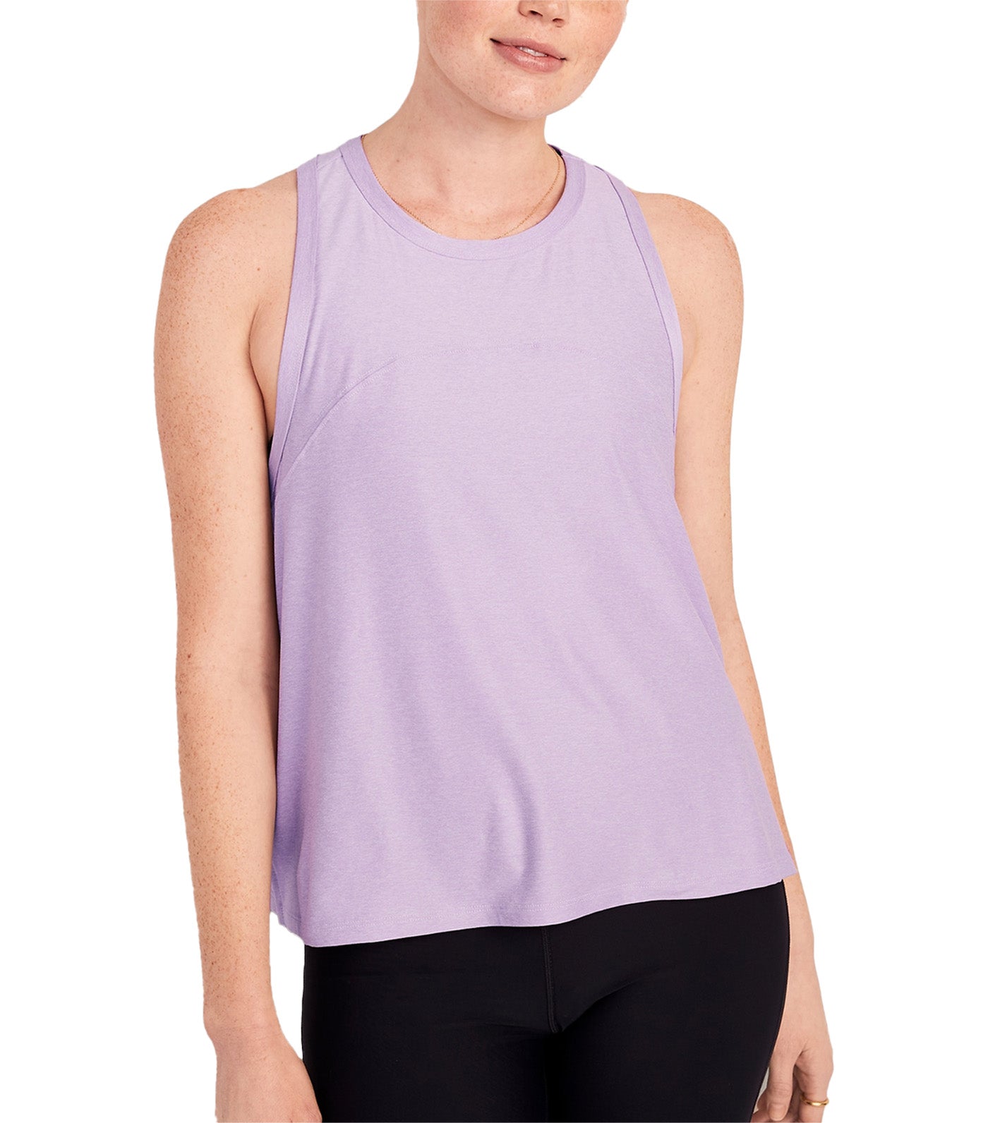 Sleeveless Cloud 94 Soft Slub-Knit T-Shirt for Women Dusky Lavender