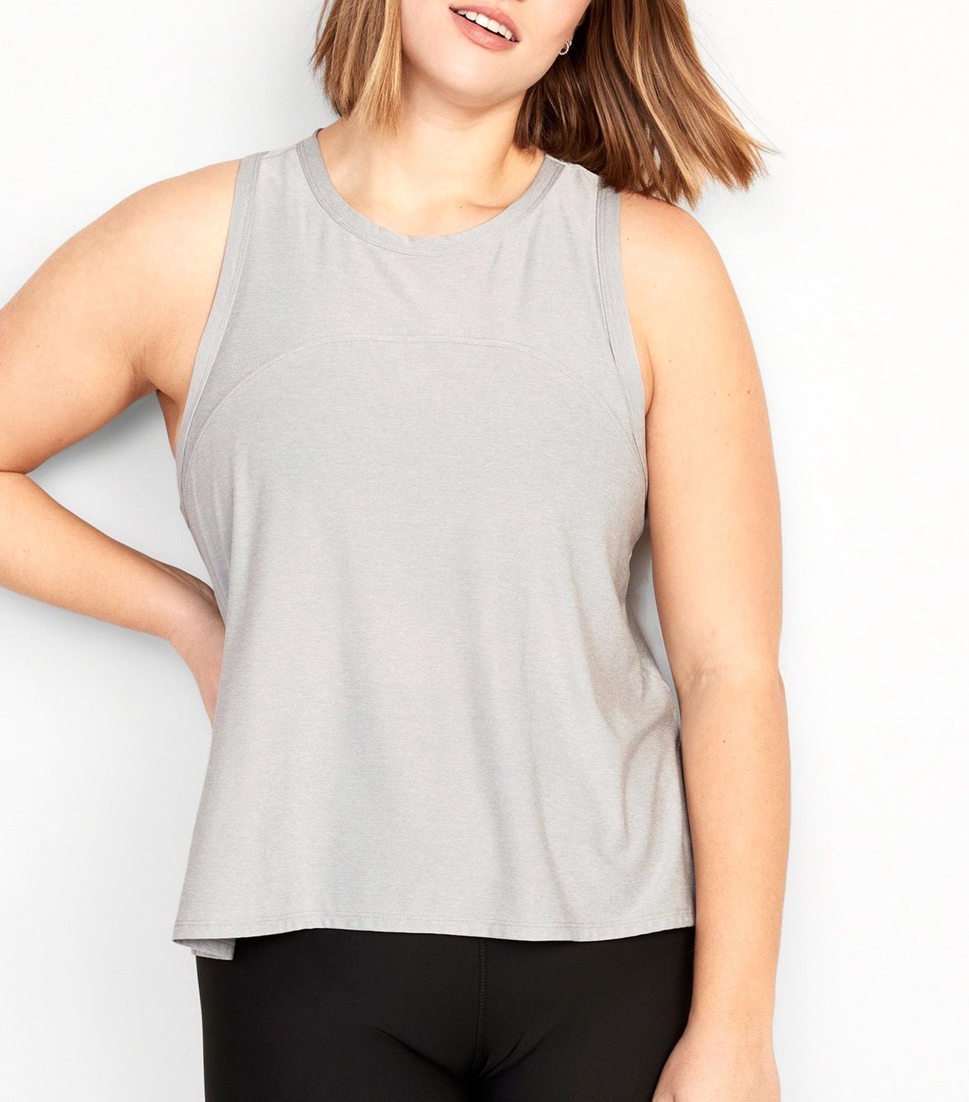Sleeveless Cloud 94 Soft Slub-Knit T-Shirt for Women Heather Gray