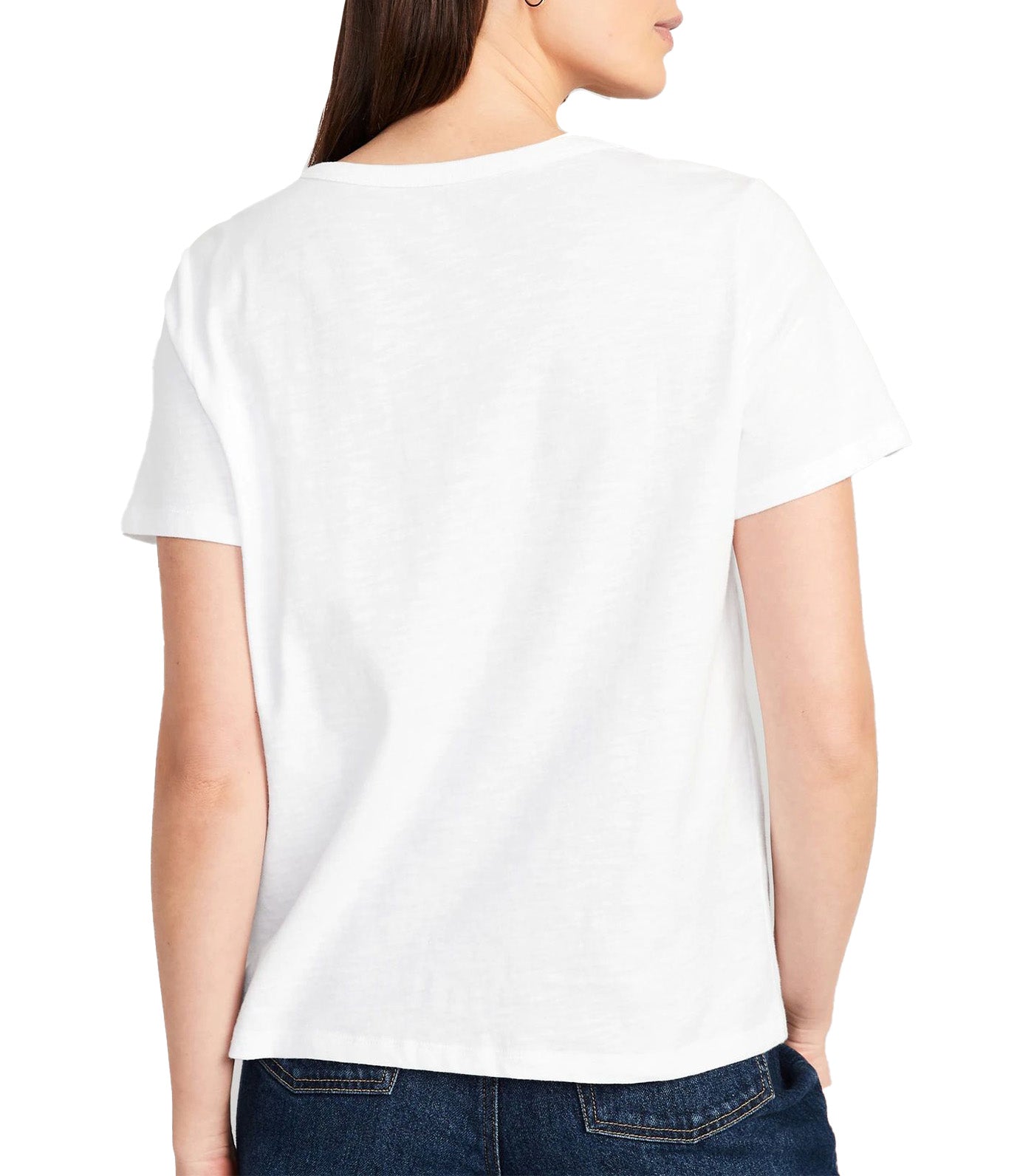 EveryWear V-Neck Slub-Knit T-Shirt for Women Calla Lily 451
