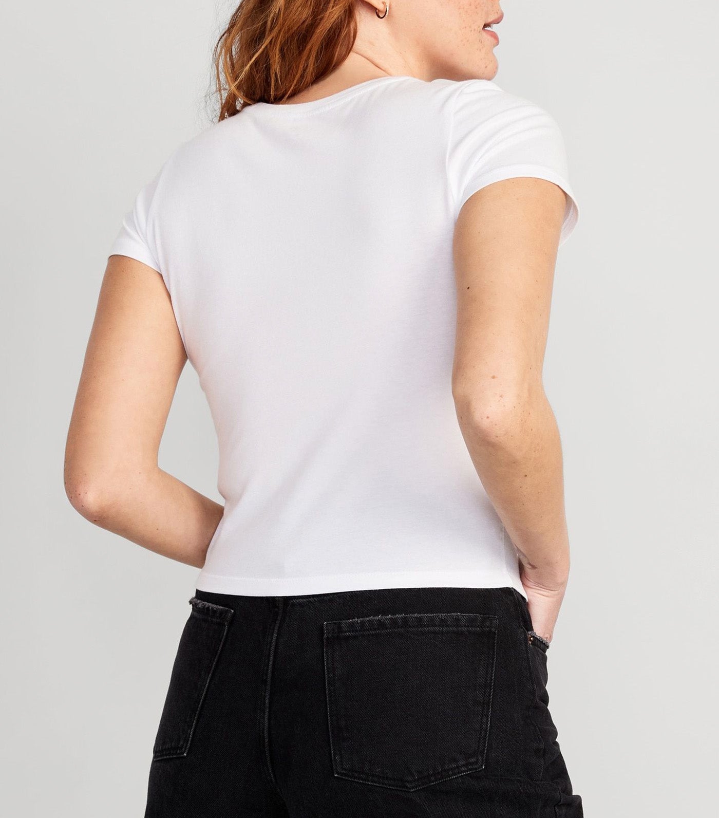 Cropped Slim-Fit T-Shirt For Women Calla Lily 451
