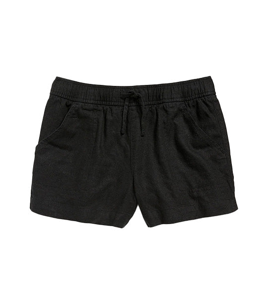 Linen-Blend Drawstring Shorts for Girls Black Jack