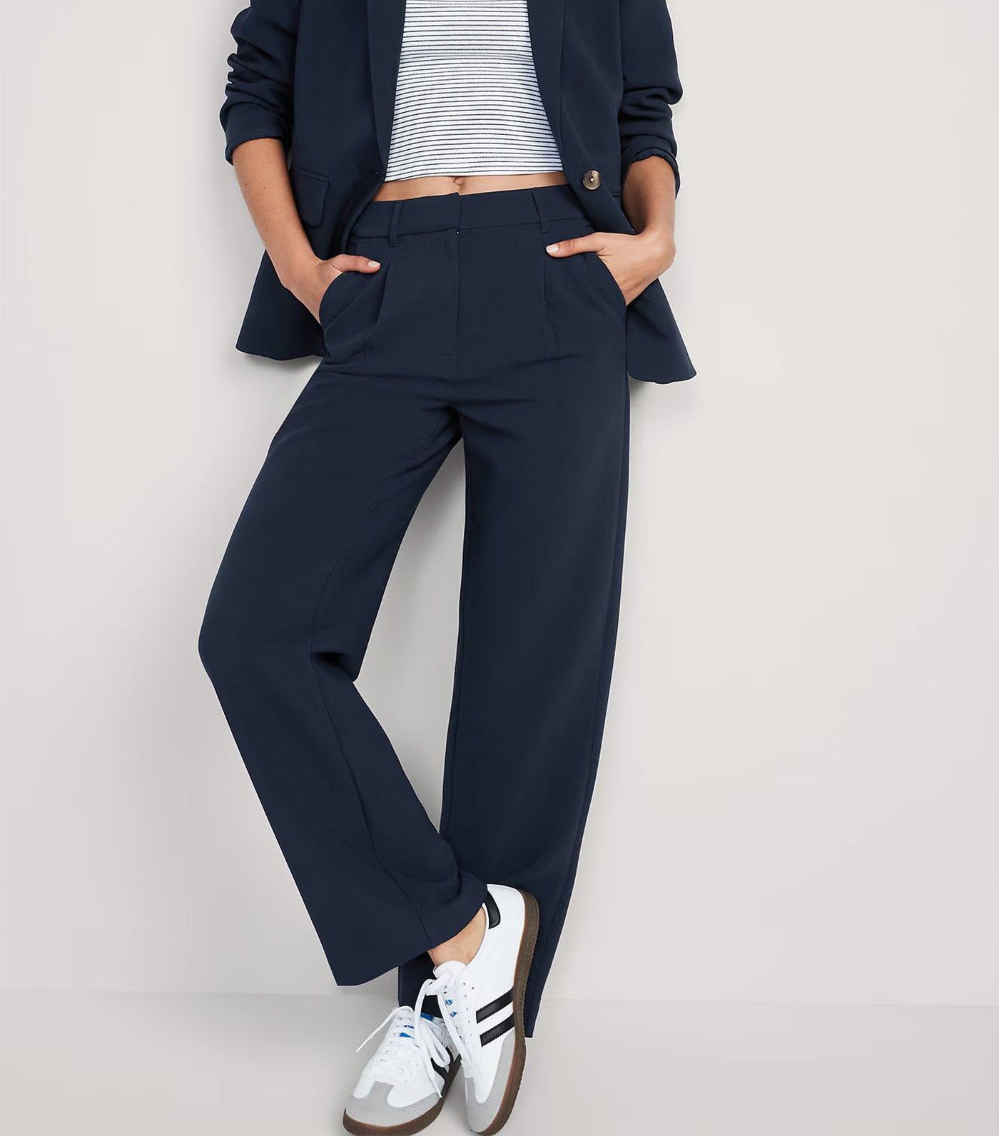 Women's Extra High-Waisted Taylor Wide-Leg Trouser Pants In The Navy