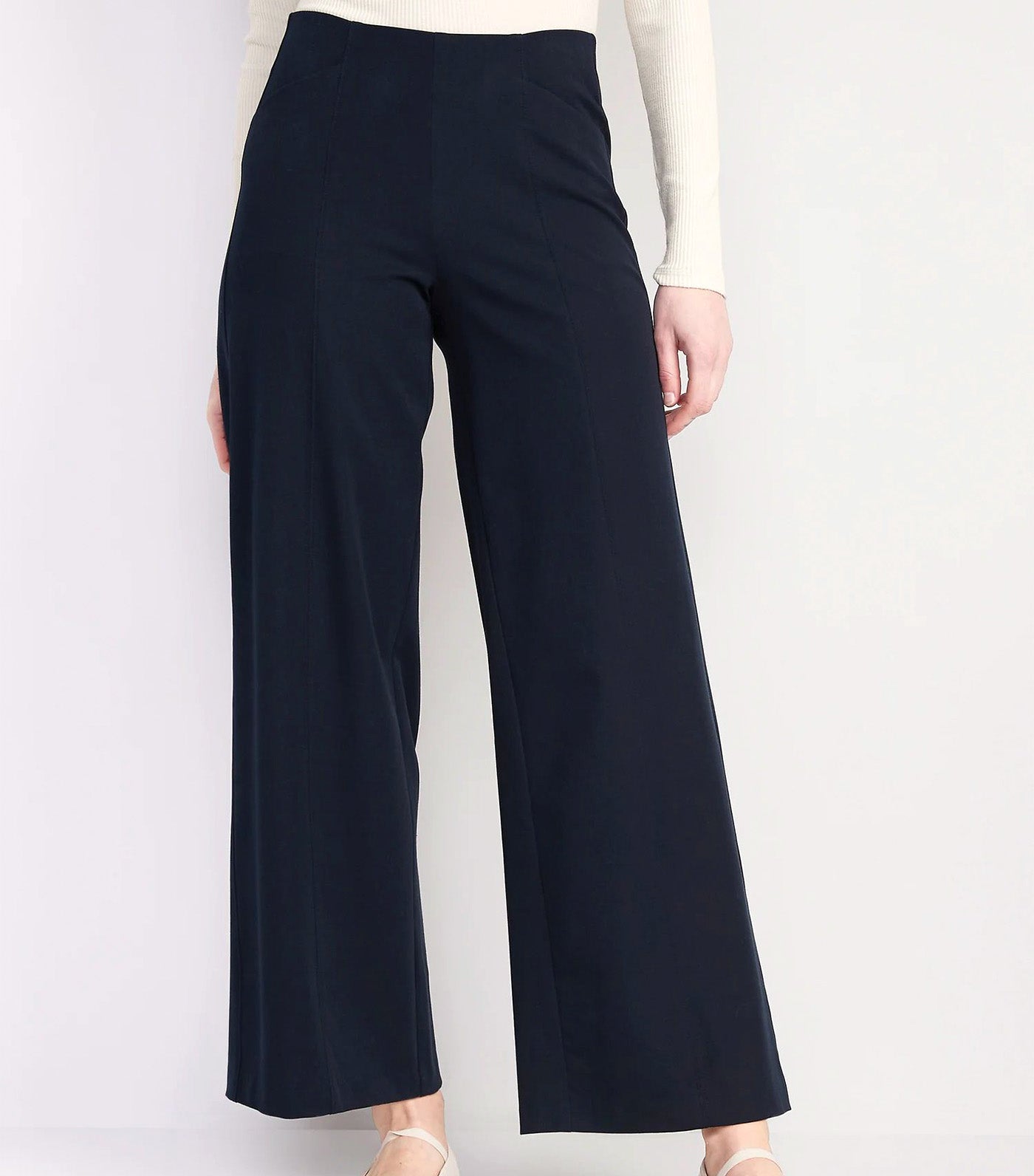 High-Waisted Pull-On Pixie Wide-Leg Pants for Women In The Navy