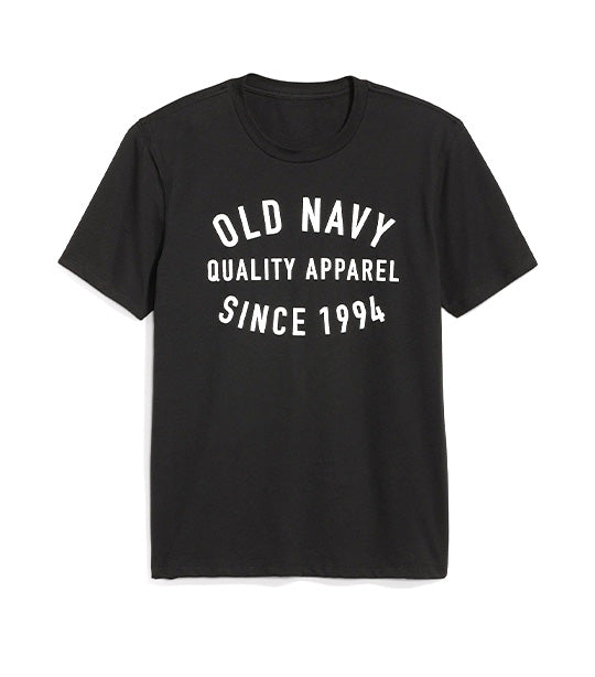 Soft-Washed Logo T-Shirt for Men Black Jack