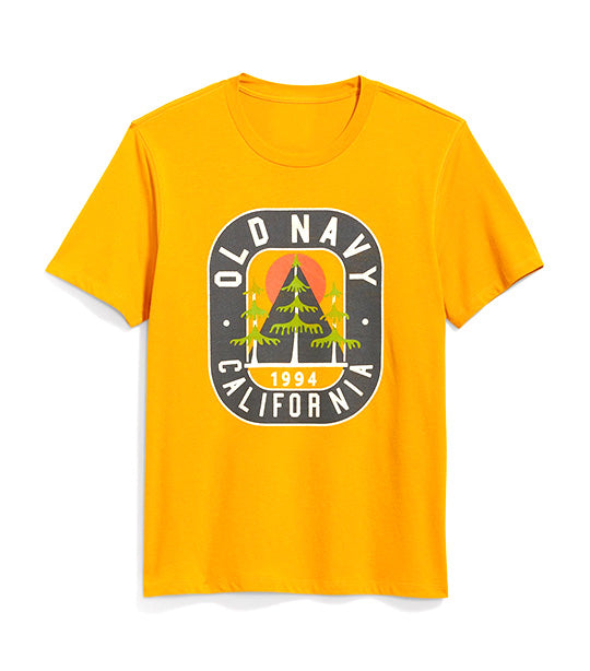Soft-Washed Logo T-Shirt for Men Golden Arrow