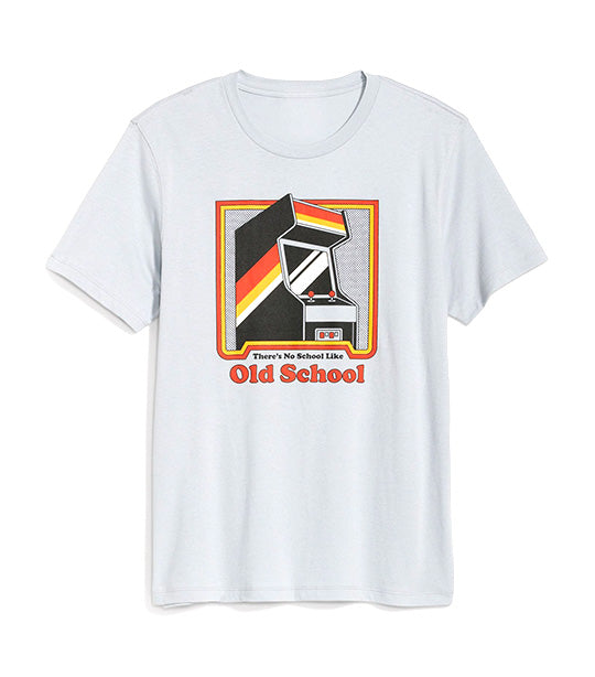 Soft-Washed Graphic T-Shirt for Men Blue Salt