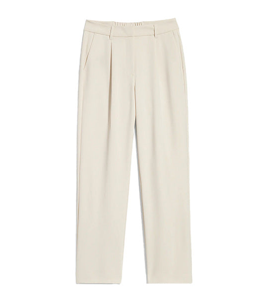 Extra High-Waisted Pleated Taylor Trouser Wide-Leg Pants for Women Silver Gray