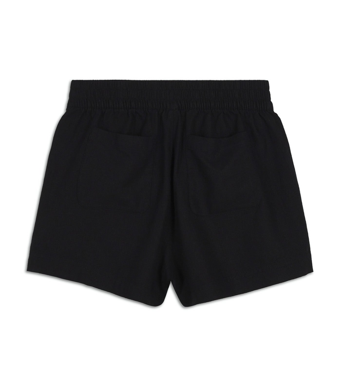 Women's High-Waisted Linen-Blend Pull-On Shorts -- 3.5-inch inseam Black Jack