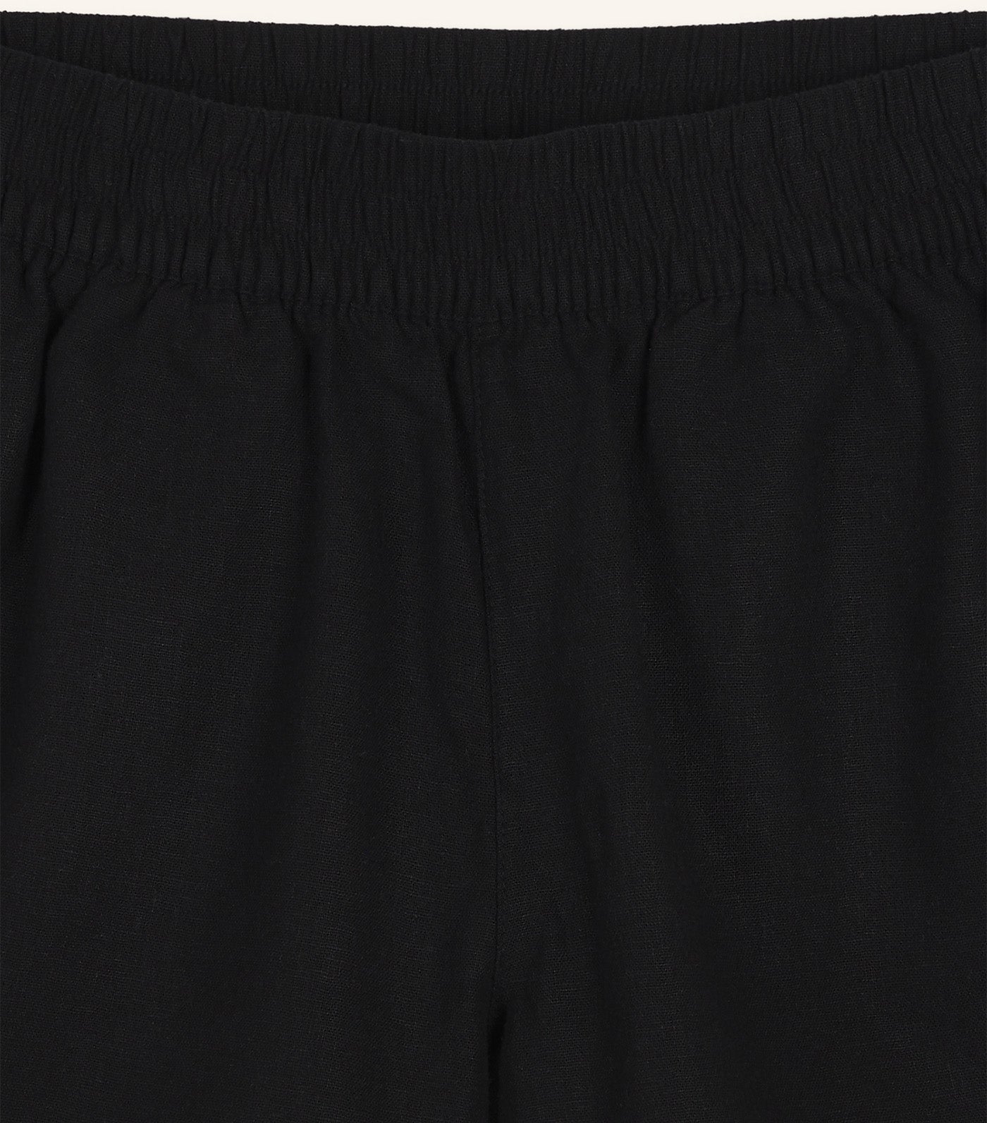 Women's High-Waisted Linen-Blend Pull-On Shorts -- 3.5-inch inseam Black Jack