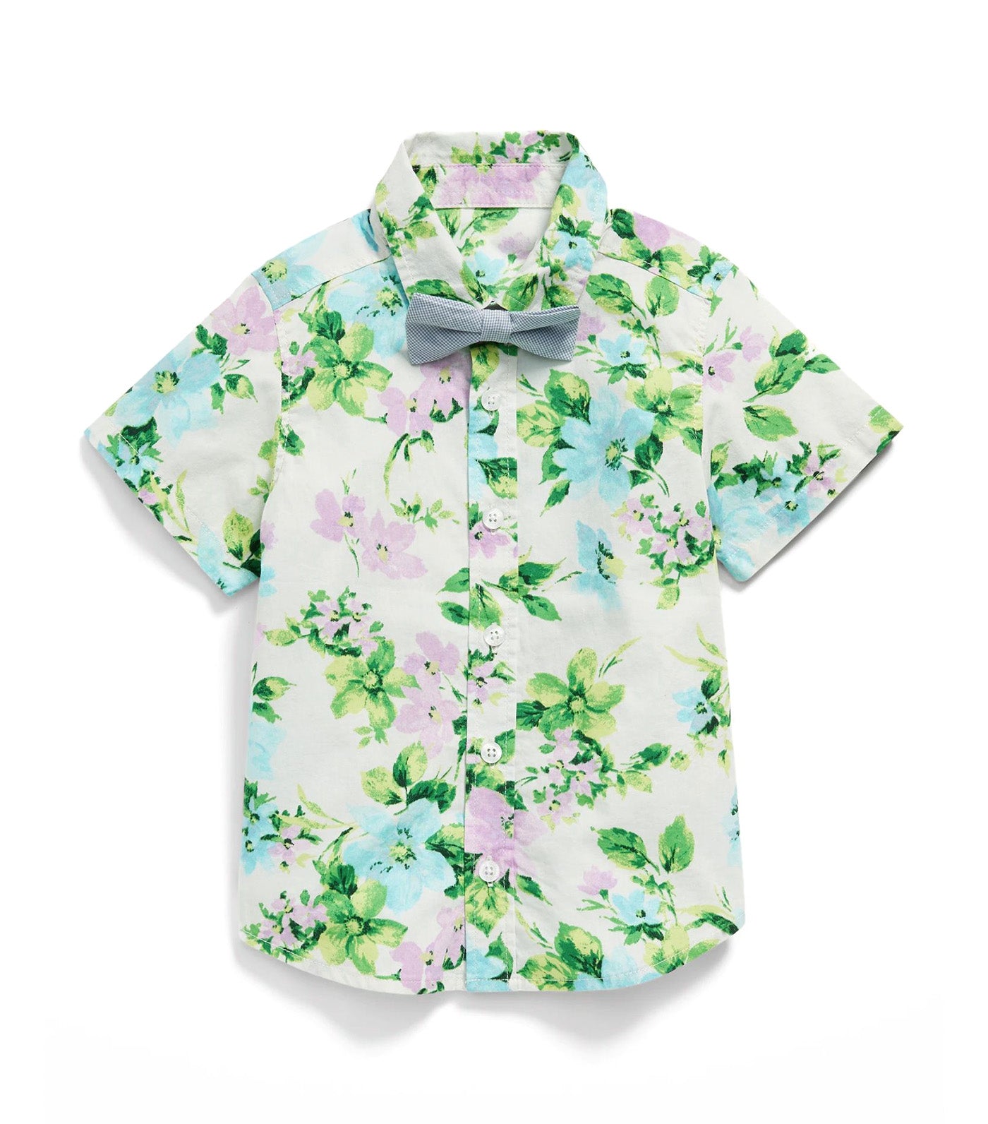 Printed Poplin Shirt & Bow-Tie Set for Toddler Boys - Multi-Floral