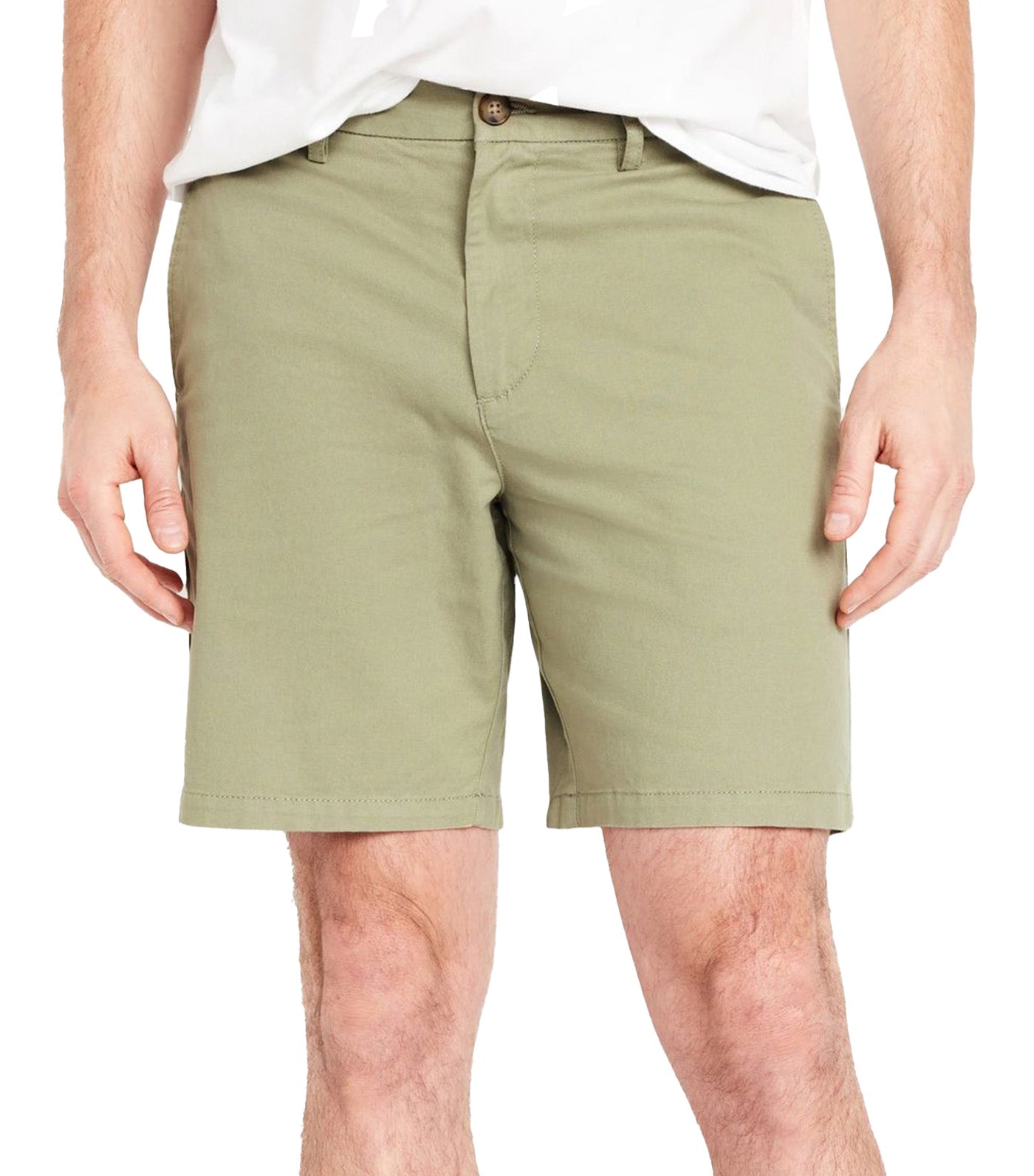 Slim Built-In Flex Rotation Chino Shorts for Men -- 8-inch inseam Simply Sage
