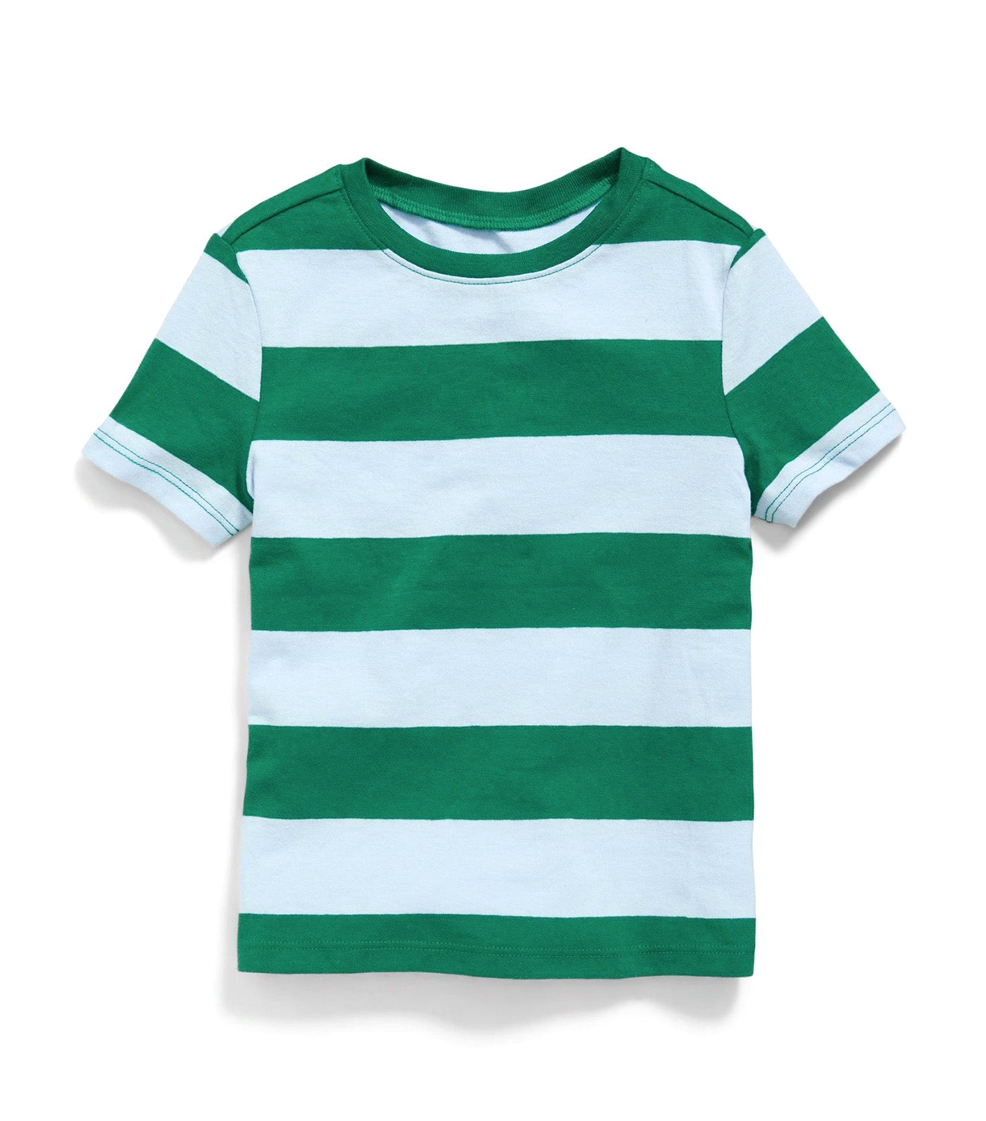Unisex Printed Short-Sleeve T-Shirt for Toddler Blue/Green Stripe