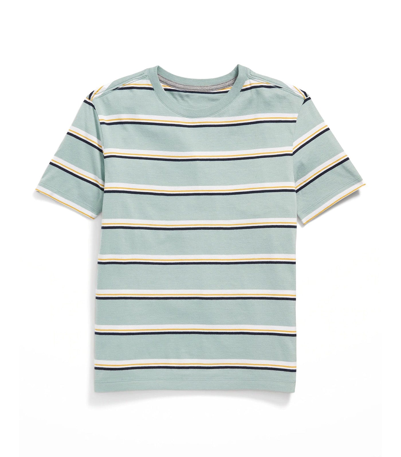 Softest Short-Sleeve Striped T-Shirt for Boys - Green Mini Stripe