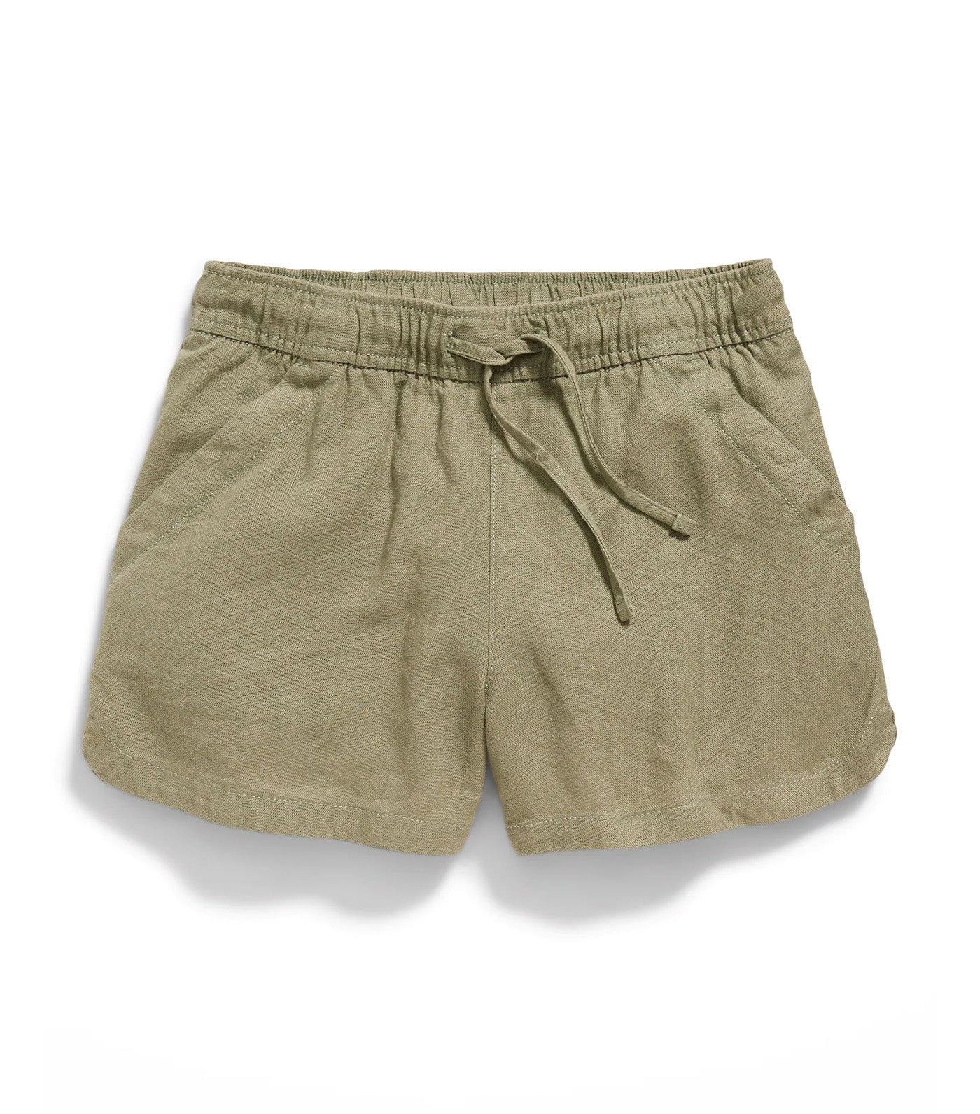 Linen-Blend Drawstring Shorts for Girls Bare Ground