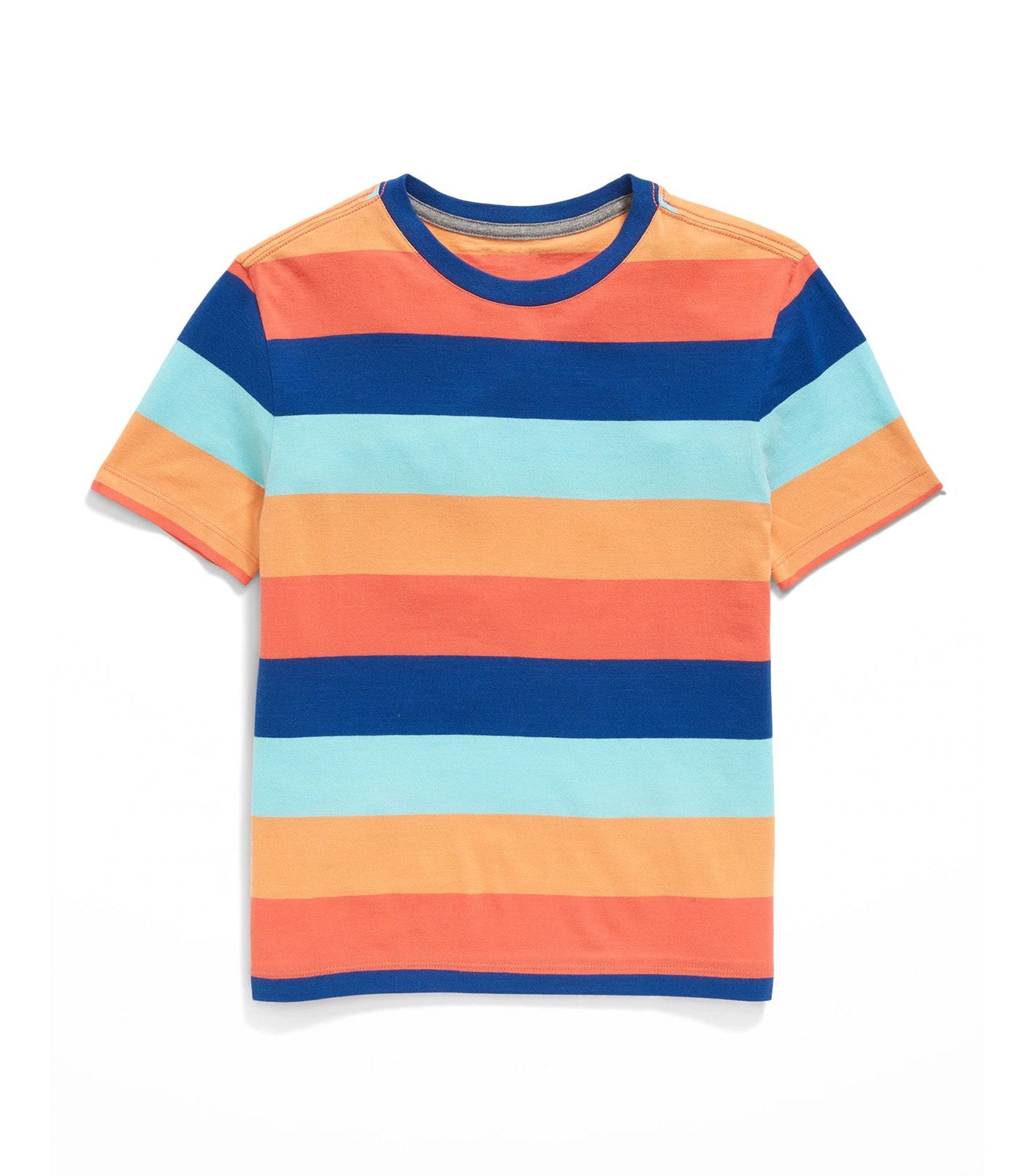 Softest Short-Sleeve Striped T-Shirt for Boys - Multi Stripe