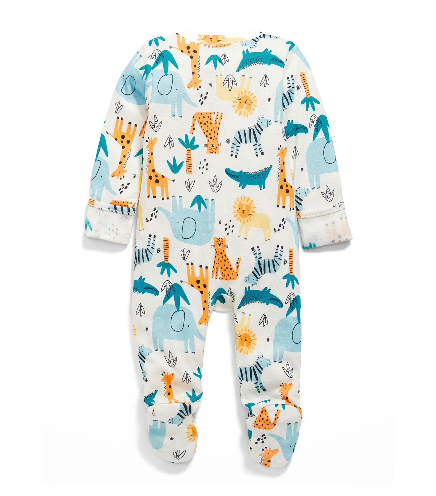 Unisex Sleep & Play 2-Way-Zip Footed One-Piece for Baby - Animals